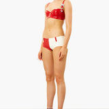 Agnes Latex Shorts Gazpacho