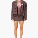 Suzan Micro Tailored Skirt Tobacco